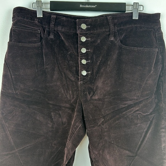 Universal Thread High Waisted Button Down Velour Skinny Pants - Picture 2 of 8